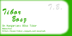 tibor bosz business card